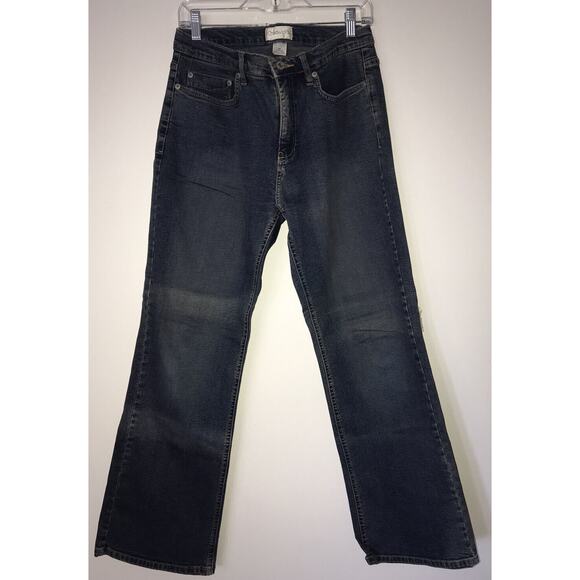 Chadwick's Relaxed Fit Women's Mom Jeans Flared Leg Stretch Medium Wash Size 12 - Picture 1 of 14
